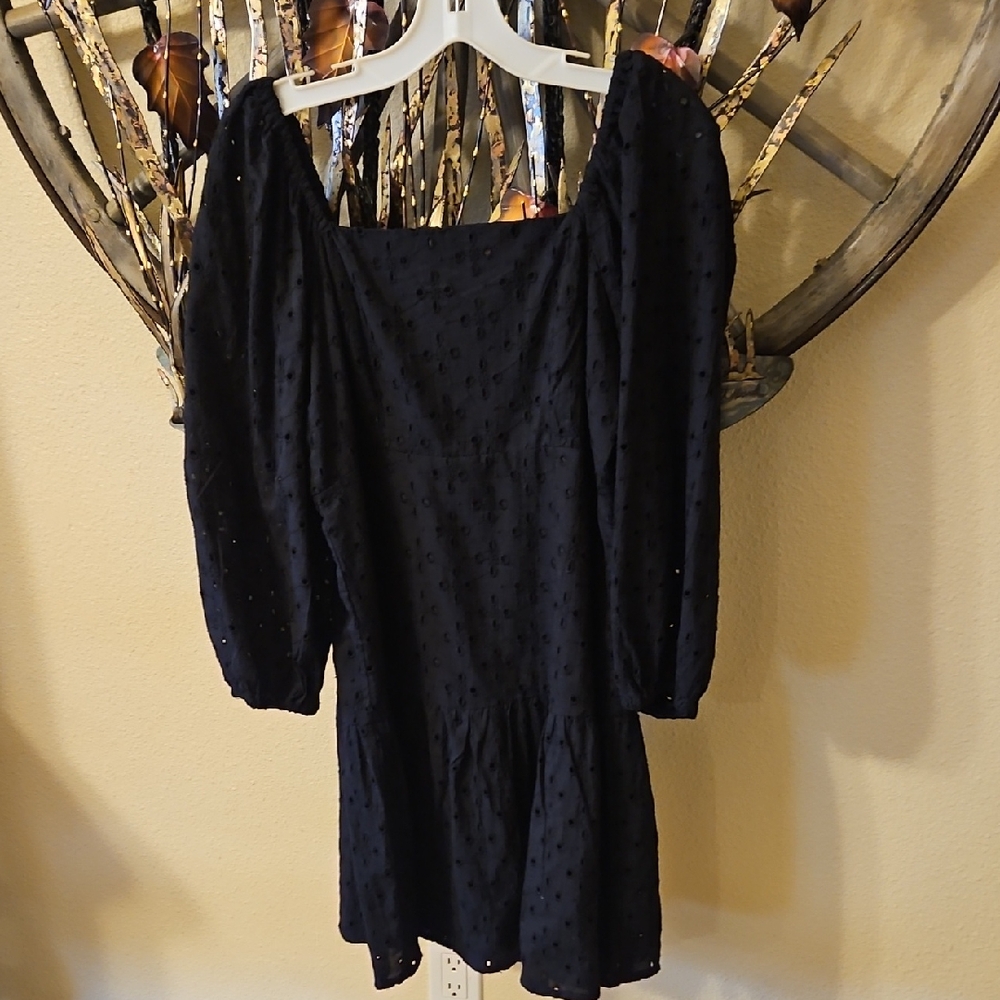 Eyelet Black Dress